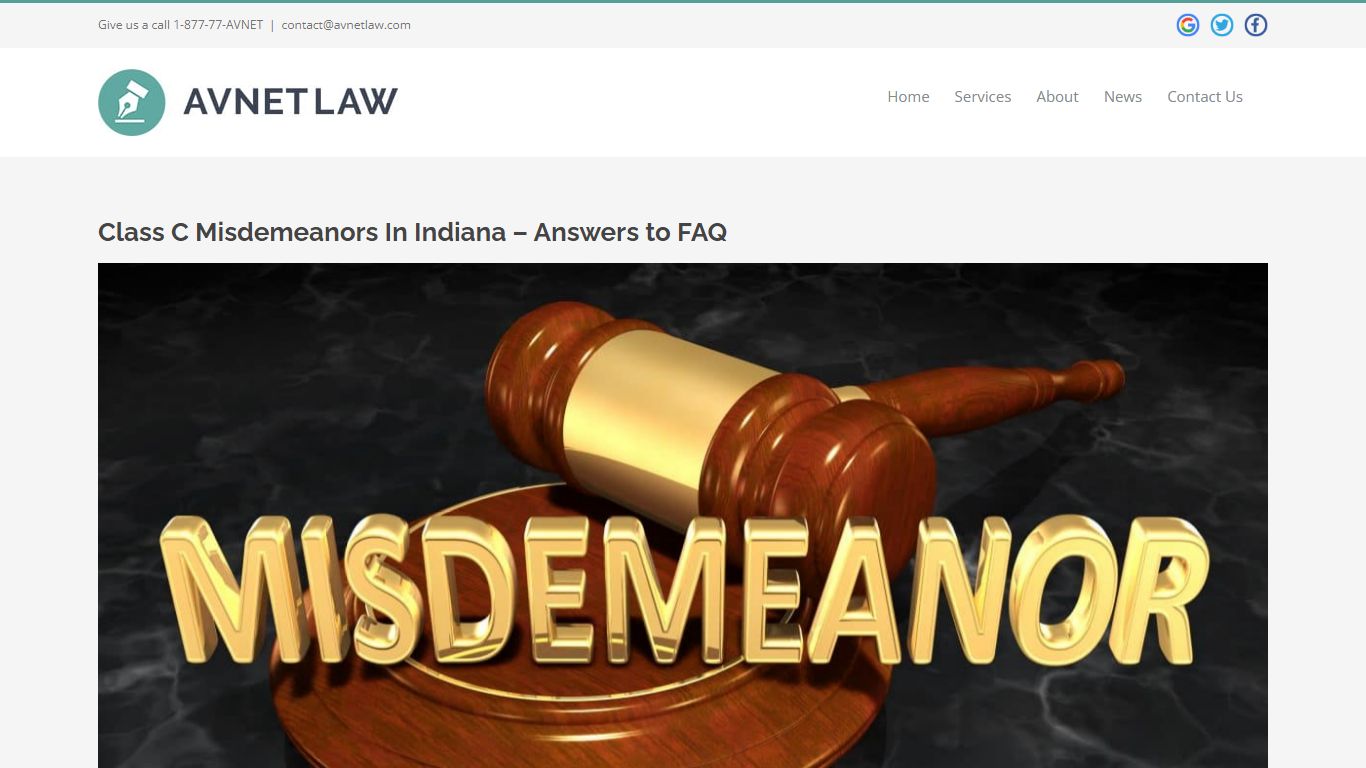 Class C Misdemeanors In Indiana – Answers to FAQ - Avnet Law