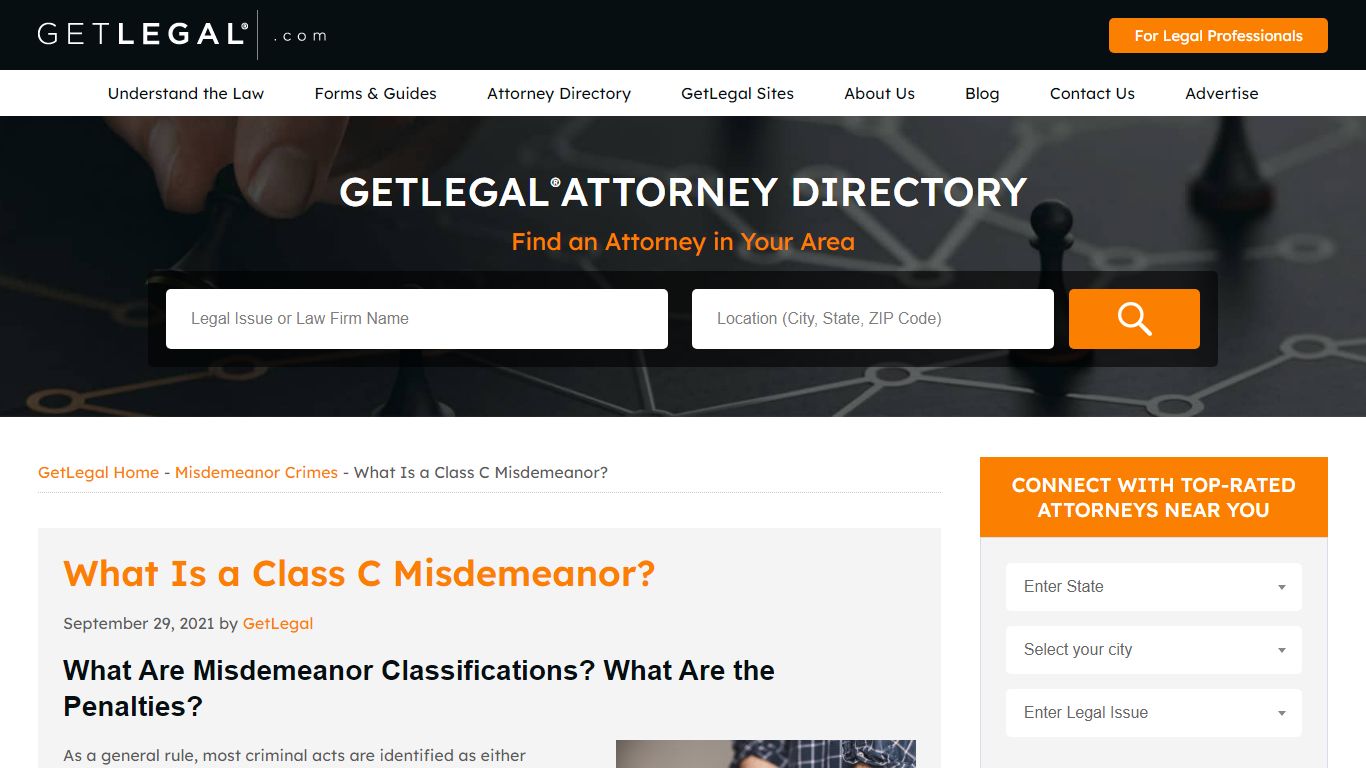 What Is a Class C Misdemeanor? | GetLegal