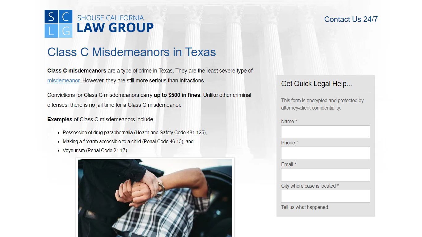 Class C Misdemeanors in Texas - Shouse Law Group